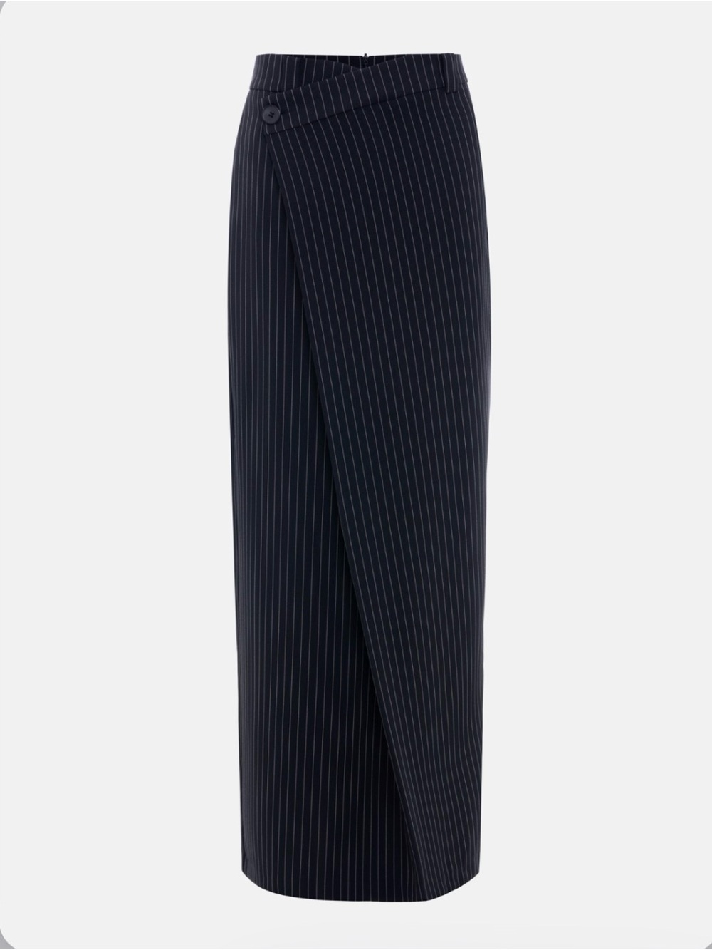 Lichi Slim Striped Wrap Maxi Skirt - Navy Pinstripe